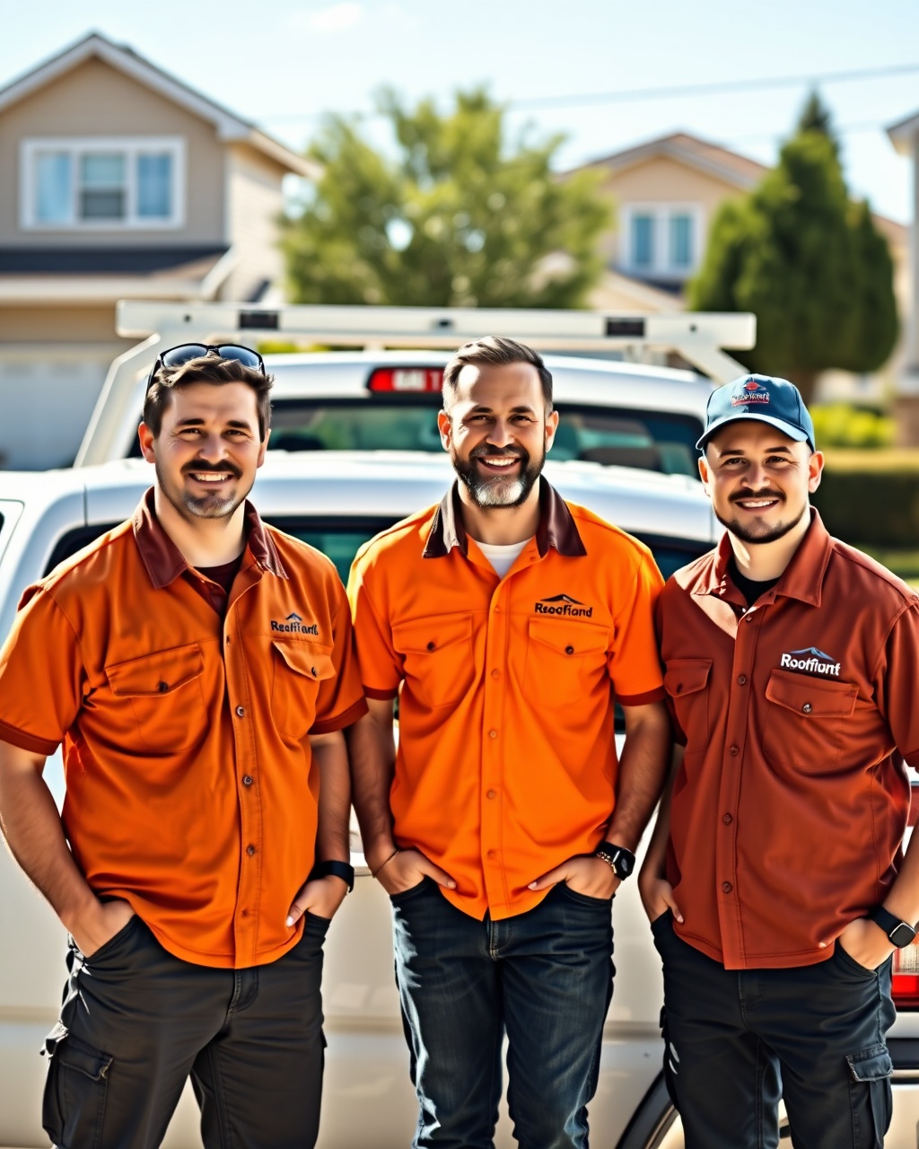 Roofing contractor on a job site